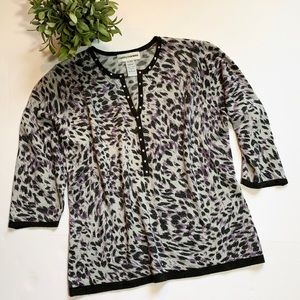 Cathy Daniels Animal Print Top